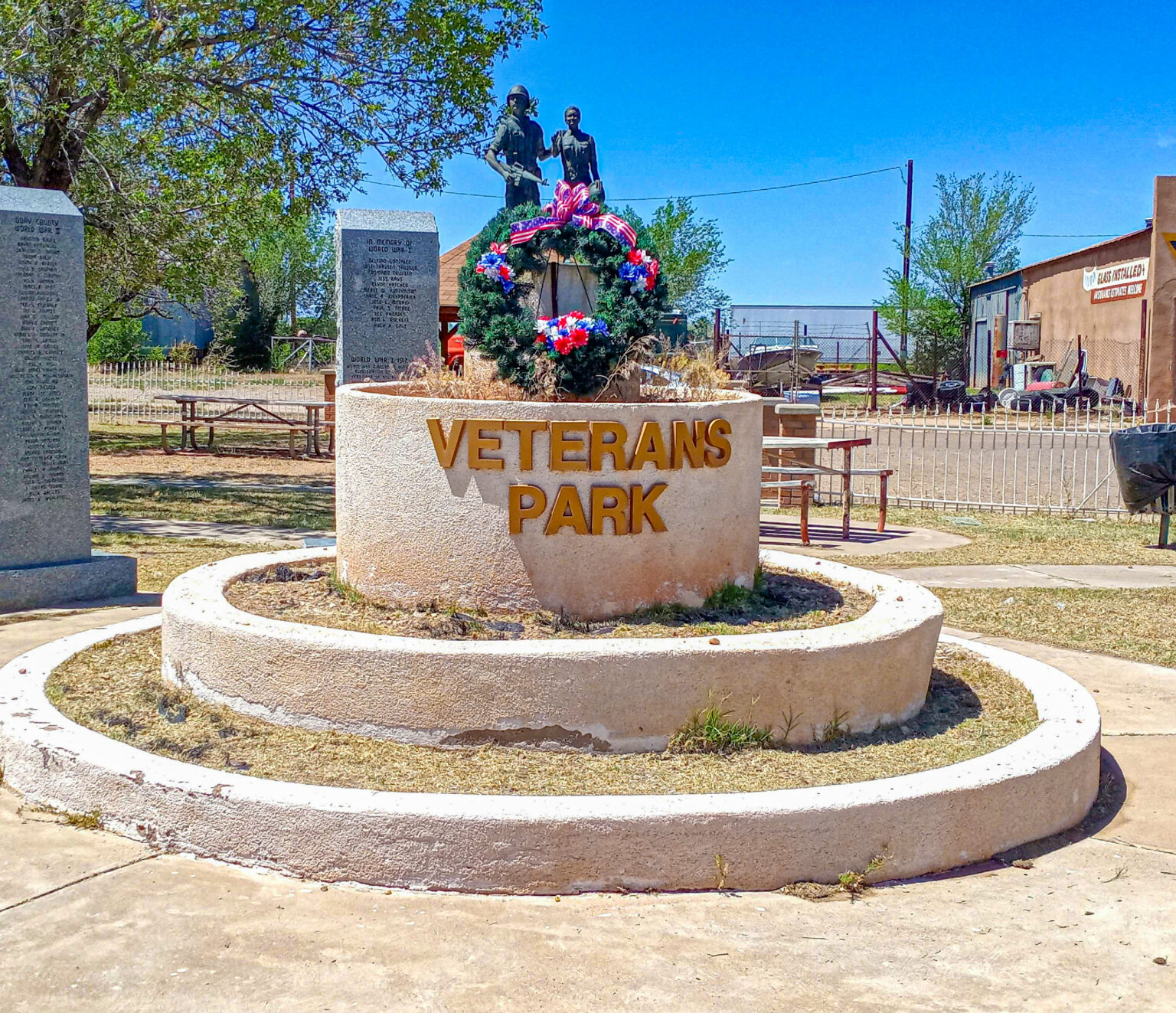 City of Tucumcari New Mexico NM route 66 veterans park
